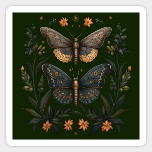 Butterfly amidst foliage Sticker